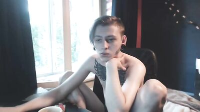 Handsome and Inked Tattoo Artist Gets Sucked Off and Fucked by Muscular Men!