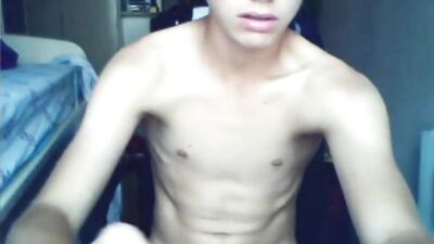 A really beautiful and smooth boy masturbates