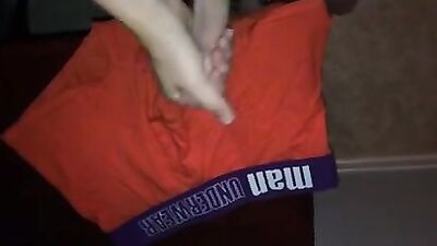 22yo Swedish Twink Cumshot on Boxers in Public!