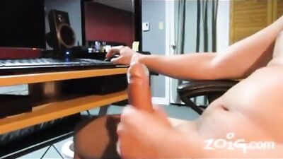 insane cumshot into condom