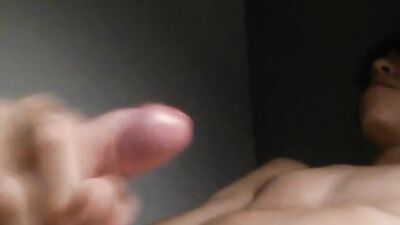 Cumming on his tummy - Gay Pornography