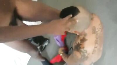 Black Boy with Monster Cock Gets Pounded in Blowjob Threesome