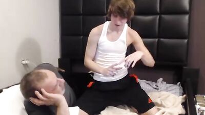 Father and Step Son Oral Ass Play