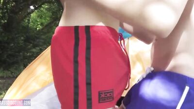 Camping Buddies - Two Cute Gays In The Forest Heat Up With Anal Sex!