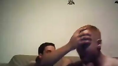Straight guy sucks gay redhead friends cock first time