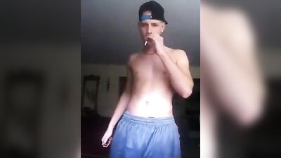 Sexy GayBoy smokes