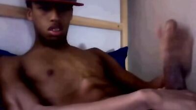 Horny Amateur Black Men Cumshots in Bedroom!