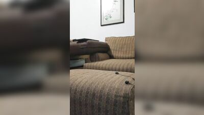 Horny young hairy boy enjoying solo masturbation.