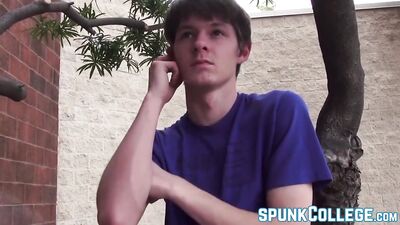 Young latino gay blows twink while teased with grinding