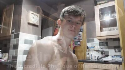 Nathan flexing and jerking