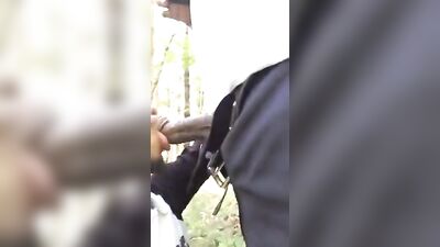 Horny Meeting in the Park: Black Cocks Oral Delight