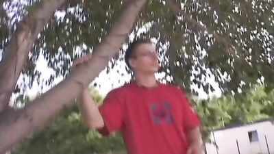 Two Twinks on Roof - Bareback Oral Public Outdoor Fucking!