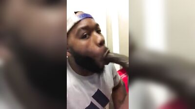 Restroom Fun: Big Cocks Interracial Oral Delight