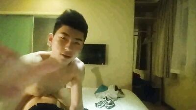 Hot Fuck in a Hotel Room - Two Guys Exploring Their Gay Sexuality in the Bedroom