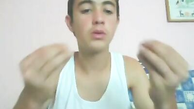 Young Latino webcam boy gets off!