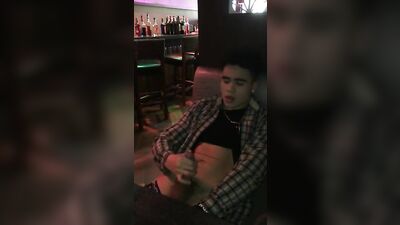 Young Latino Cums in Public Bar: The Ultimate Gay Porn Experience