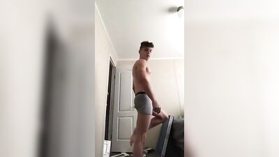 Boy Shows Off: Raw Gay Sex in the Bedroom!