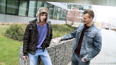 Outdoor Bareback Blond Boys Fuck for Cash