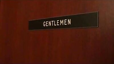 Public Glory Hole Fun with Twink - A Young twink has fun with two guys in a glory hole in public WC.