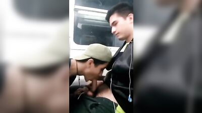 Young Latino Public Blowjob in Metro - Hardcore Outdoor Oral Action!