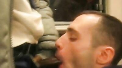 Gay Porn Train Sex - Oral Public Outside - Blowjob in Cum Swallowing