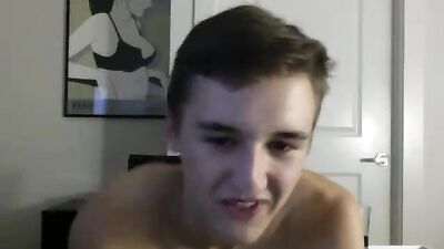 Plays with his new toy for an explosive Handjob!