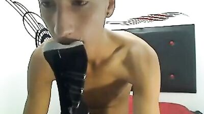 Latino Cutie Well-Endowed! Explosive Handjob & Cum Shots on Cam!