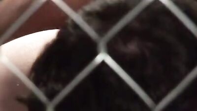 First Time Cage Threesome: Men in Leather Bondage Gear!