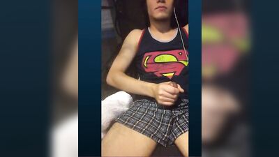 Superman Shirt Cum Shots Handjob Solo: The Ultimate Gay Porn Experience!