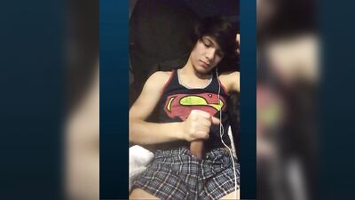 Superman Shirt Cum Shots Handjob Solo: The Ultimate Gay Porn Experience!