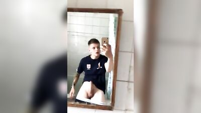 Mirrored Passion: Amateur Solo Web-Cam Gay Porn Video