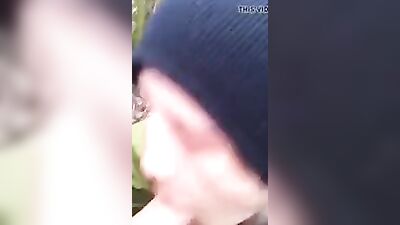 Outdoor Public Twink Suck Sesh: Big Cock Amateurs Playground!