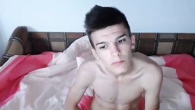 Young Amateur Boy Cumming in Solo Handjob