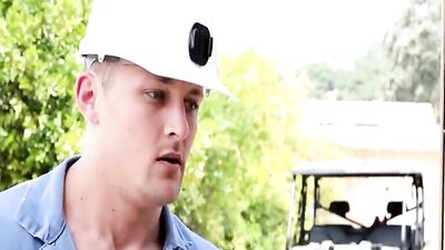 Barebacked by 2 Fit Workmen - Action Bareback Big Cocks Experience raw man-on-man action with these two fit workmen in this bareback video.