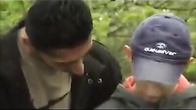 Turkish Stepdad Outdoor Bareback with Wild Scally Son!