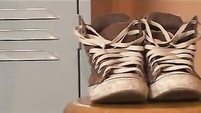 Threesome Latinos fuck in changingroom - A hot Bareback Group Sex adventure!