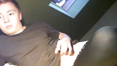 My Smooth Boyfriends Bedroom Antics - Cum Shots Handjob Solo!