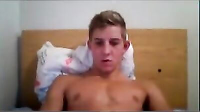 Gay Porn: Young Blond Masturbates in His Swimming Trunks - Cum Shots and Handjobs