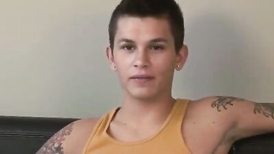 Tattooed Latino Cum Shot - Sexy Twink Cums on Camera