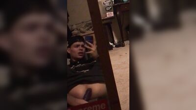 Elliorr Using A Dildo: Gay Amateur Ass Play Fun