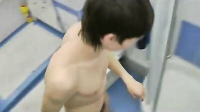 Mr Sexy showers and cums