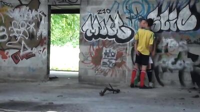 Gay Soccer Boys: Fucking Public Outdoor Amateurs Max Lacoste and Rod Malek