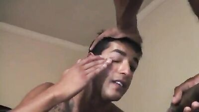 Suck My Big Cock Against The Wall - Black & Brown Cum Showers