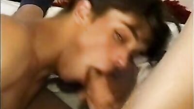 In Bed with Cute Twink: Facial Frenzy