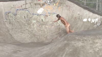 Blond Skater Boys Nude Adventure - Solo Playtime on His Board!