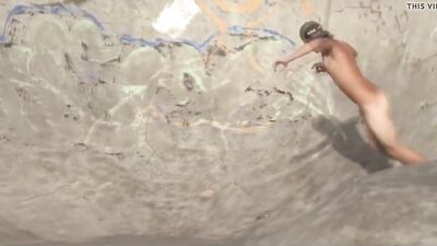 Blond Skater Boys Nude Adventure - Solo Playtime on His Board!