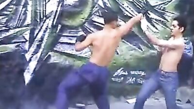 Stud Boxer Christobate Sucks Cock in the Park - Straight Frenchmen Jizzing Outdoor