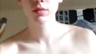 Gay Porn Cam Session - Sweet Boy Masturbating in His Room