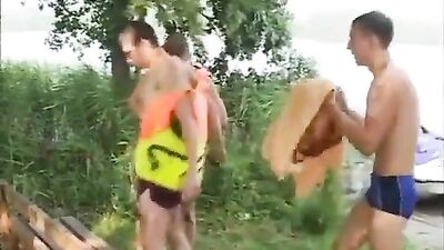 JBS Threesome Public Sex - Action Group Gay Porn Video