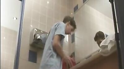 Restroom Clean-up Bareback: A Gay Porn Video with a Surprise Ending!